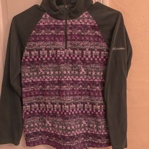 columbia half-zip fleece jacket